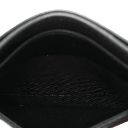 Saint Laurent Grain De Poudre Matelasse Chevron Monogram Credit Card Case Black 9 of 15