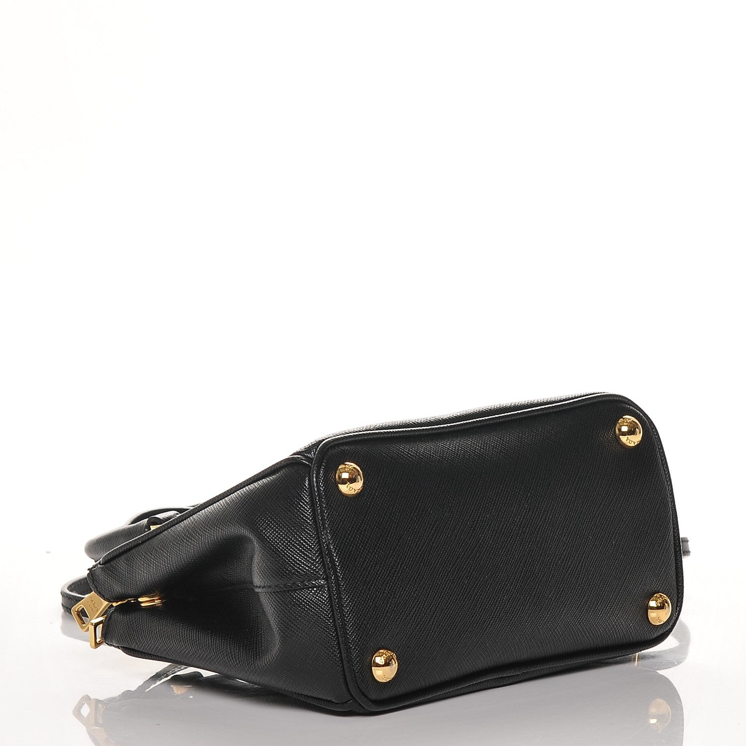Prada Saffiano Lux Micro Galleria Double Zip Tote Black 4 of 7