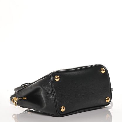 Prada Saffiano Lux Micro Galleria Double Zip Tote Black 4 of 7