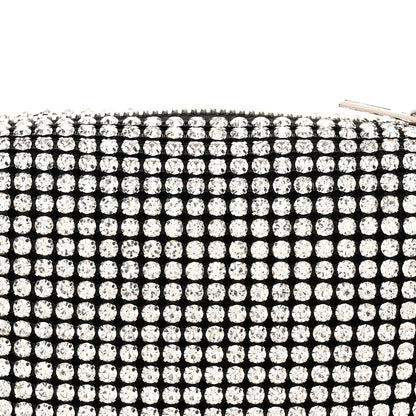 Alexander Wang Mesh Crystal Rhinestone Mini Heiress Pouch Black Silver 9 of 13