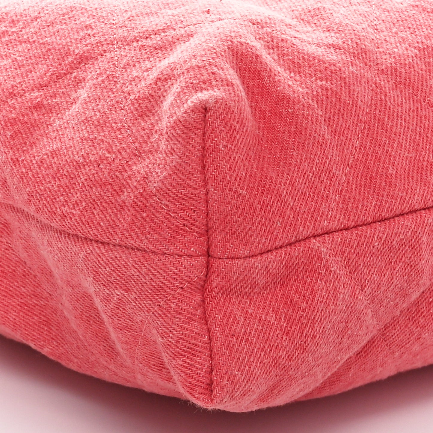 Washed Denim Quilted Chanel 22 Red