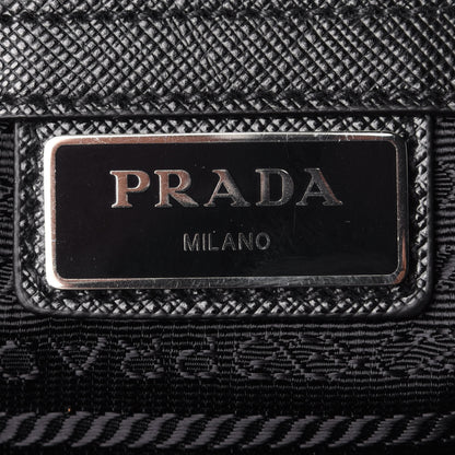 Prada Tessuto Nylon Saffiano Duffle Bag Black 4 of 4
