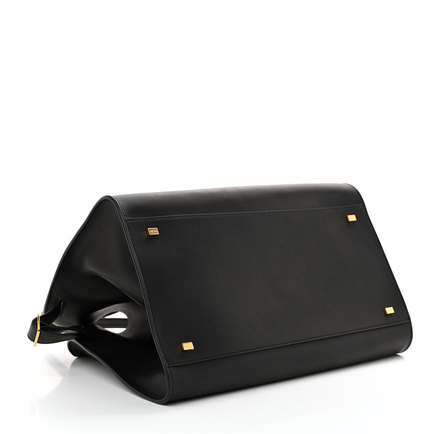 The Row Polished Saddle Calfskin Soft Margaux 15 Black 4 of 9