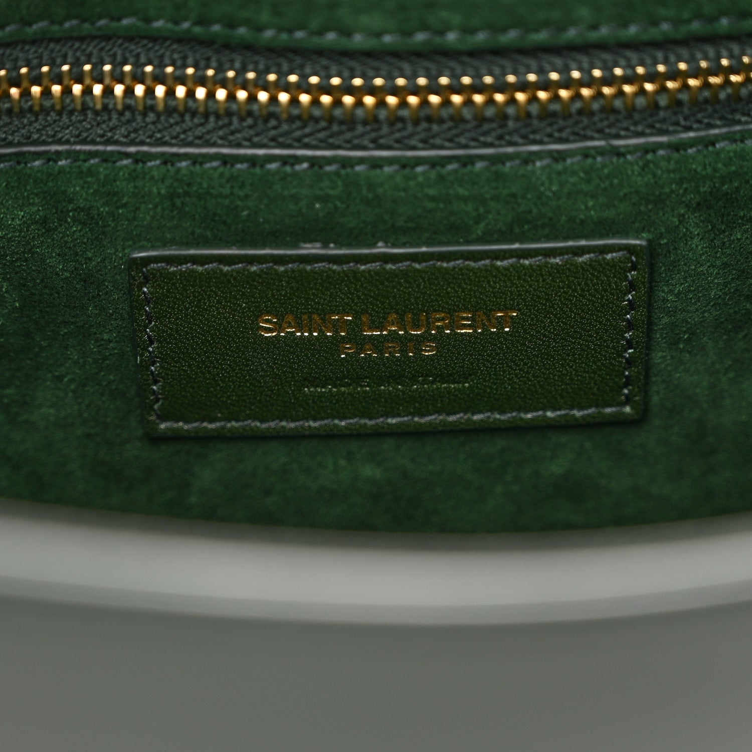 Saint Laurent Smooth Calfskin Le 5 A 7 Hobo Vert Fonce 6 of 12