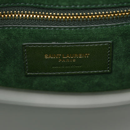 Saint Laurent Smooth Calfskin Le 5 A 7 Hobo Vert Fonce 6 of 12