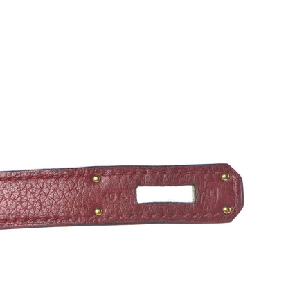 Hermes Taurillon Clemence Birkin 35 Rouge H 9 of 37