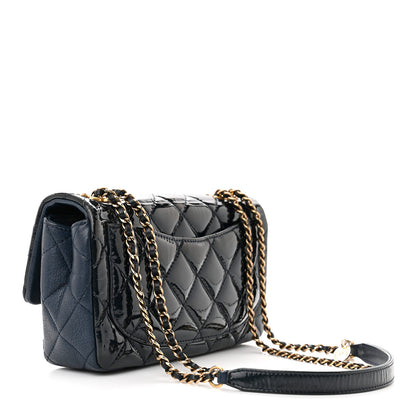 Chanel Patent Goatskin Quilted Small CC Eyelet Flap Blue 3 of 11