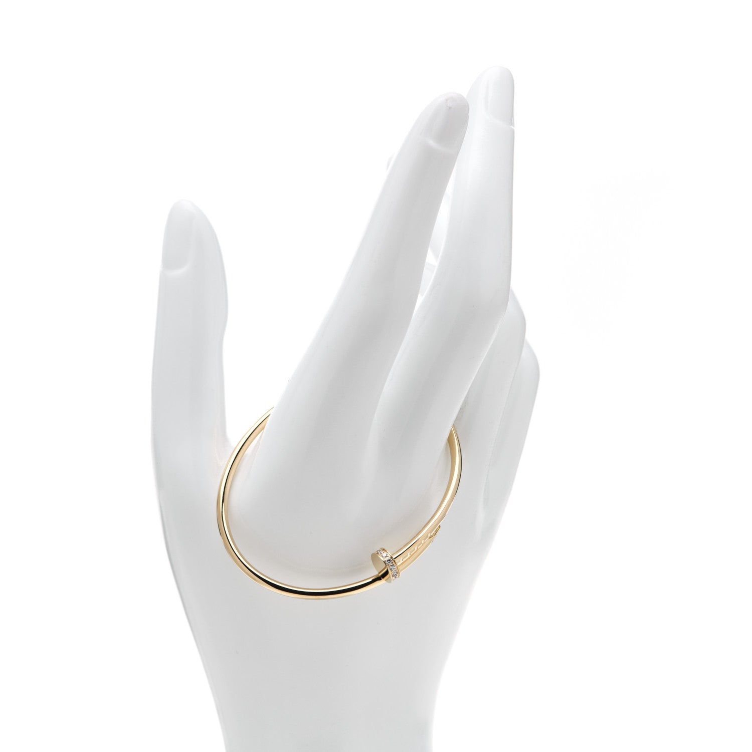 Cartier 18K Yellow Gold Diamond Small Juste Un Clou Bracelet 15 2 of 5
