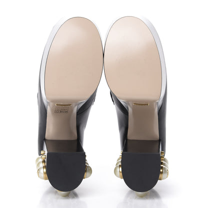 Gucci Malaga Kid Pearl Studded Vegas Platform Loafers 36.5 Black 6 of 16