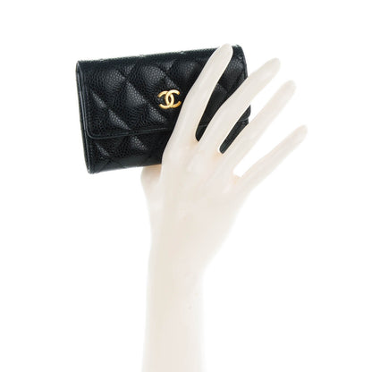 Chanel Caviar Quilted Flap Card Holder Black 2 of 8