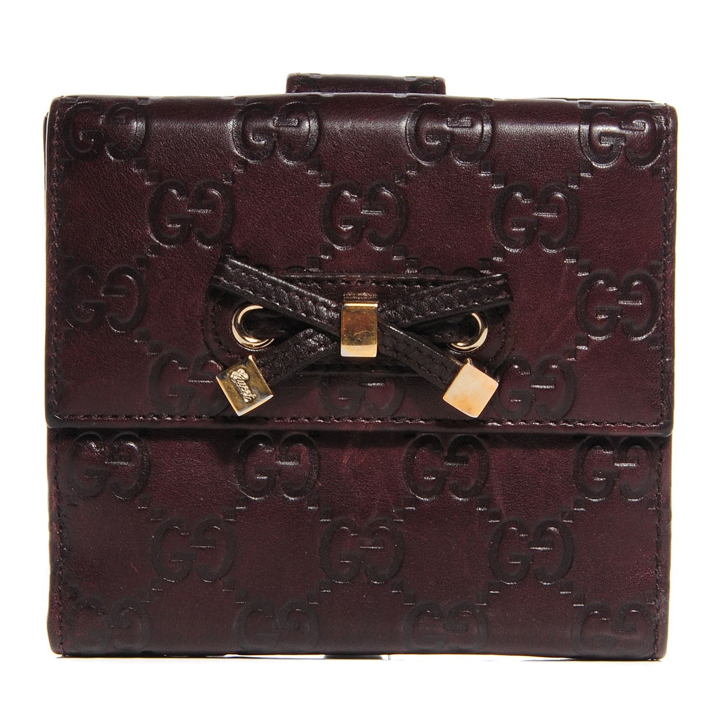 Guccissima Princy Compact Wallet Chocolate