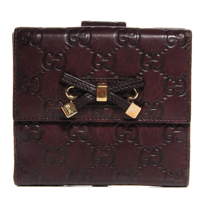 Gucci Guccissima Princy Compact Wallet Chocolate 1 of 7