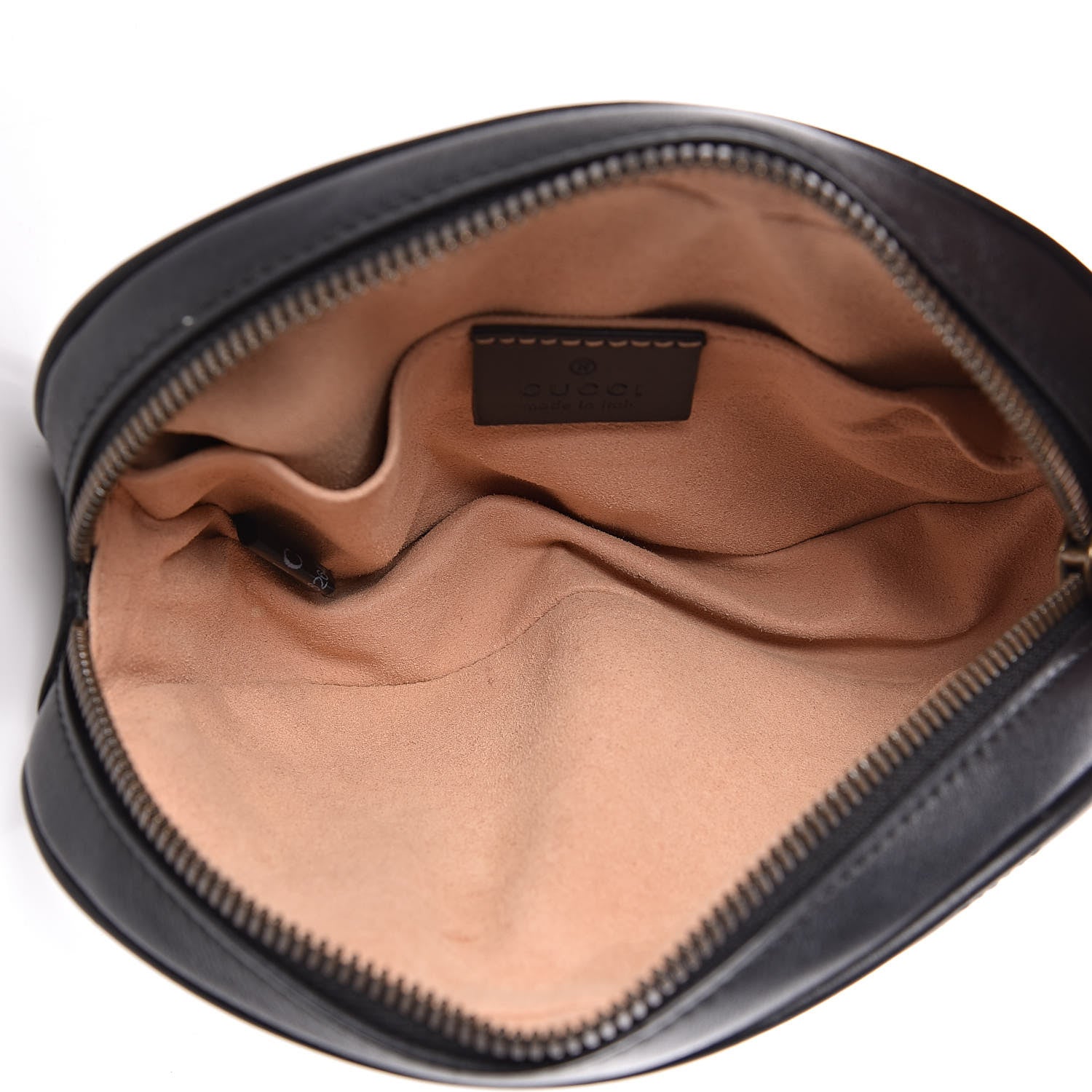 Gucci Calfskin Matelasse GG Marmont Belt Bag 85 34 Black 5 of 10