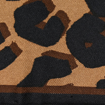 Louis Vuitton Silk Leopard Bandeau Scarf Marron 5 of 5