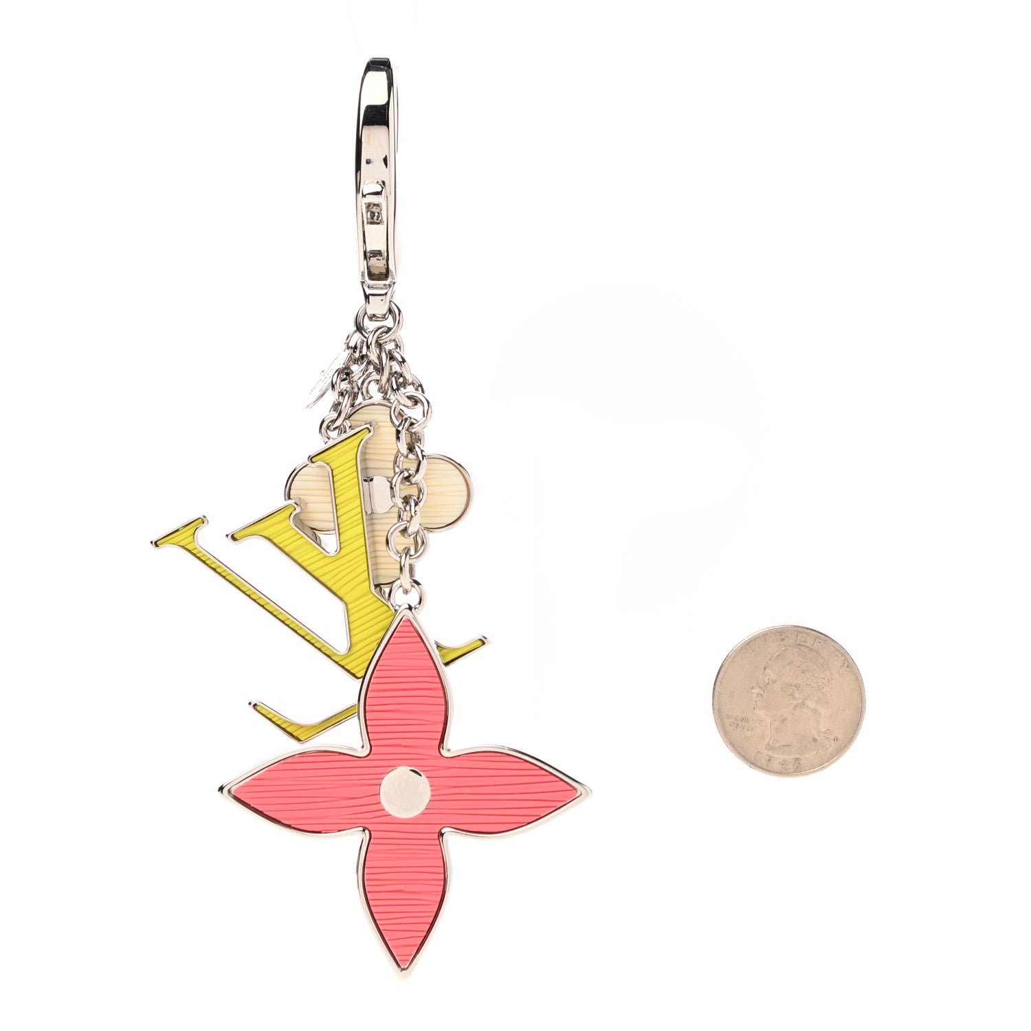 Louis Vuitton Fleur d Epi Bag Charm Key Holder 2 of 4