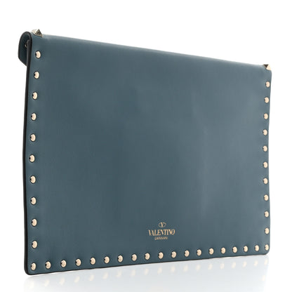 Valentino Garavani Vitello Large Rockstud Envelope Clutch Amadeus 3 of 6