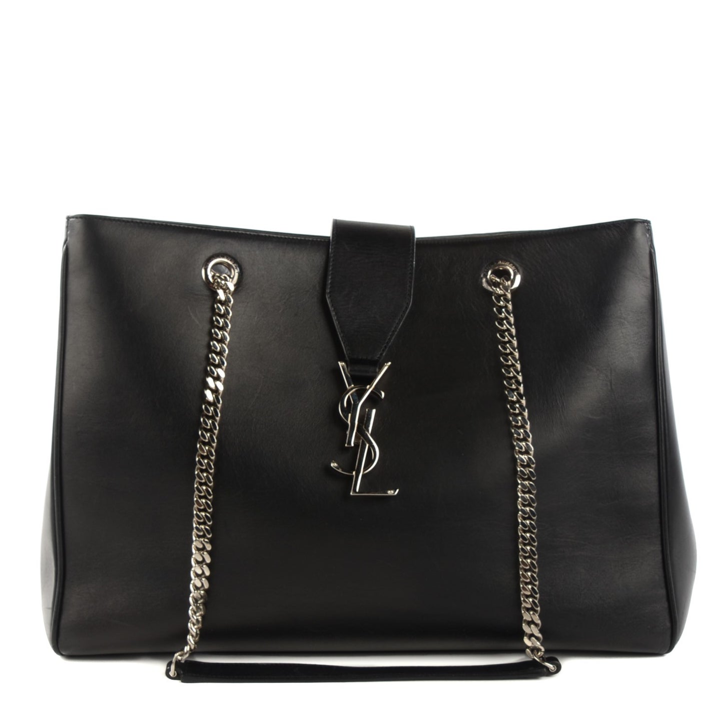 Calfskin Classic Monogram Shopping Bag Black