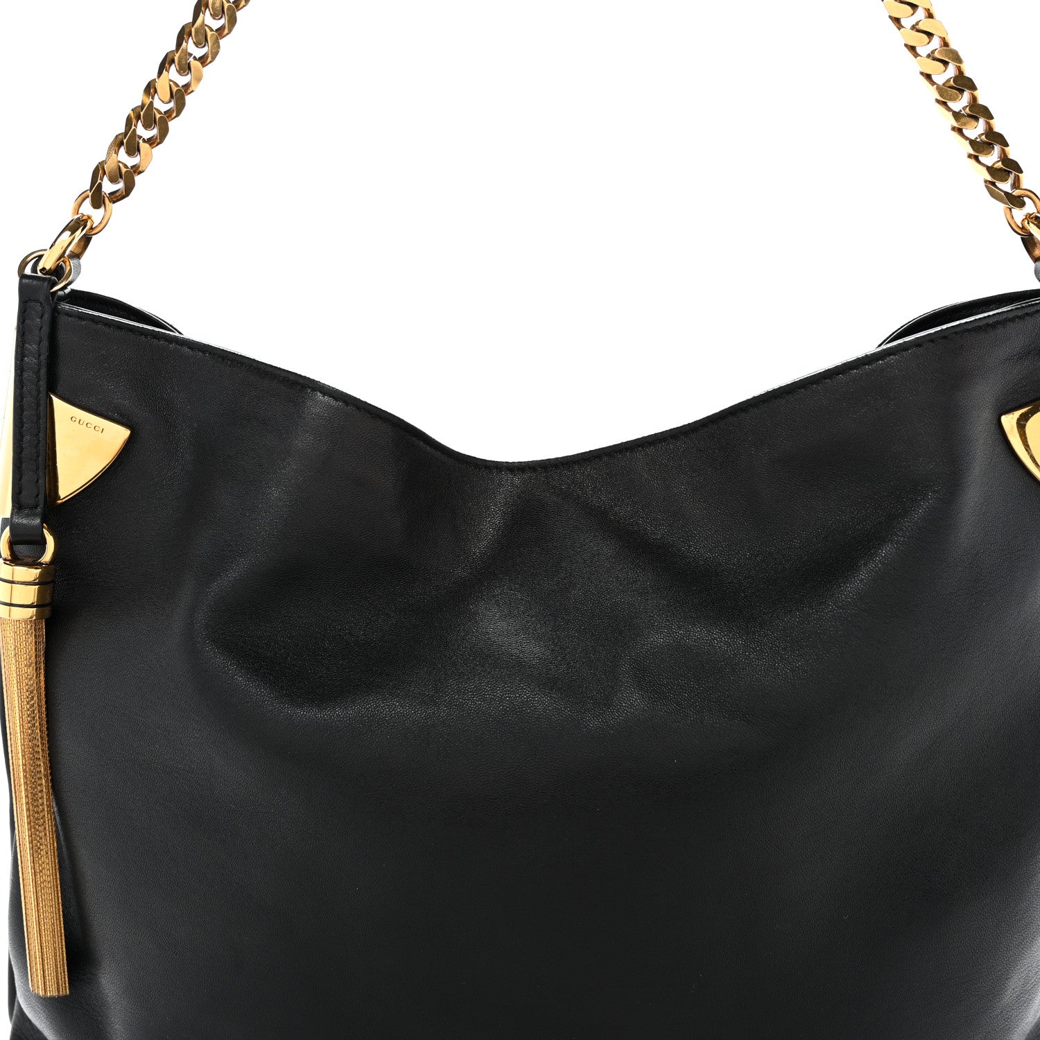 Gucci Lambskin Large 1970 Shoulder Bag Black 8 of 10