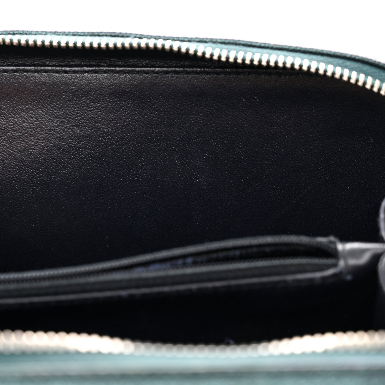 Chanel Iridescent Caviar Quilted Medium CC Filigree Vanity Case Dark Turquoise 12 of 13