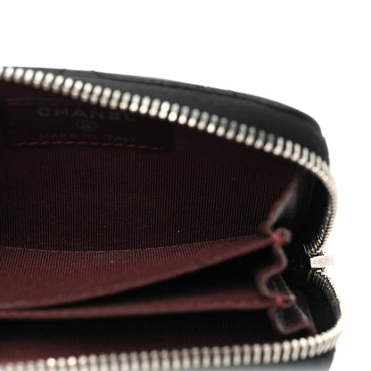 Chanel Lambskin Quilted Zip Coin Purse Black 7 of 14