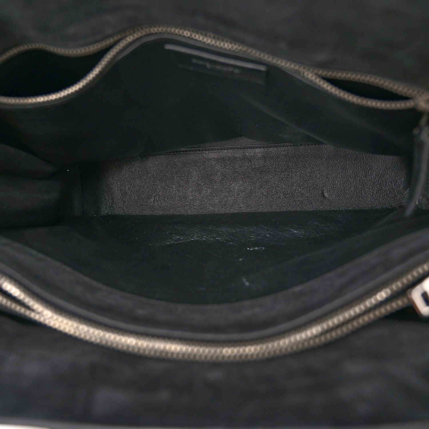 Saint Laurent Suede Crocodile Embossed Small Sac De Jour Black 6 of 11