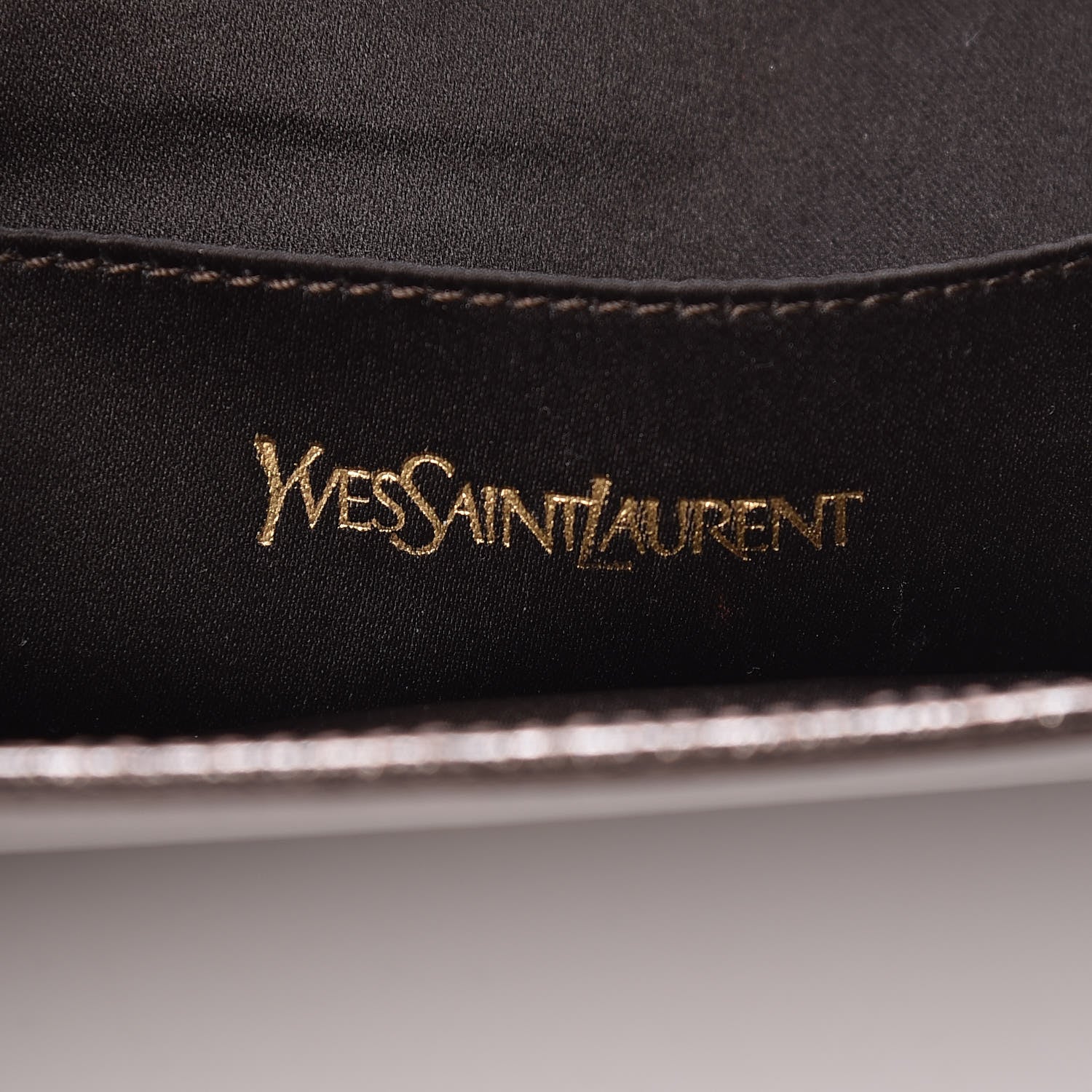 Saint Laurent Metallic Calfskin Monogram Large Belle De Jour Clutch Gold 6 of 11