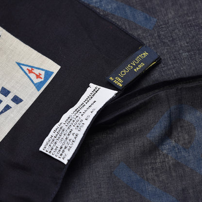 Louis Vuitton Cotton Cup Scarf Navy 4 of 4