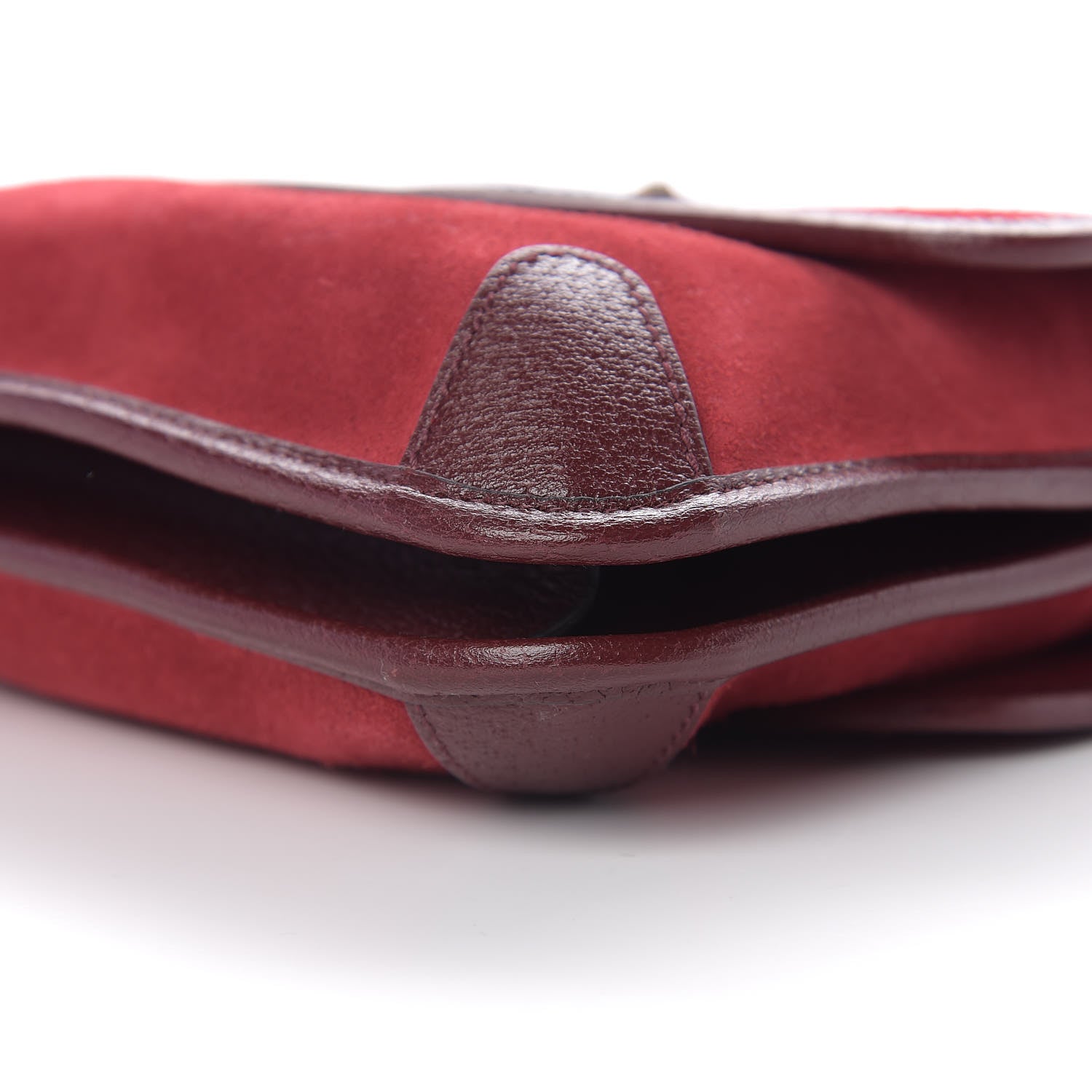 Gucci Suede Web Small Neo Vintage Double Flap Messenger Bag Romantic Cherry Chardonnay 9 of 10