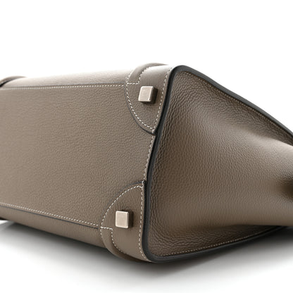 Celine Drummed Calfskin Micro Luggage Souris 11 of 11
