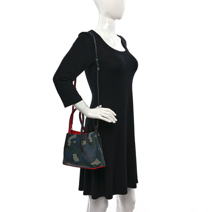 Christian Louboutin Calfskin Loubi Camouflage Spiked Mini Cabarock Shopper Tote Multicolor 2 of 8