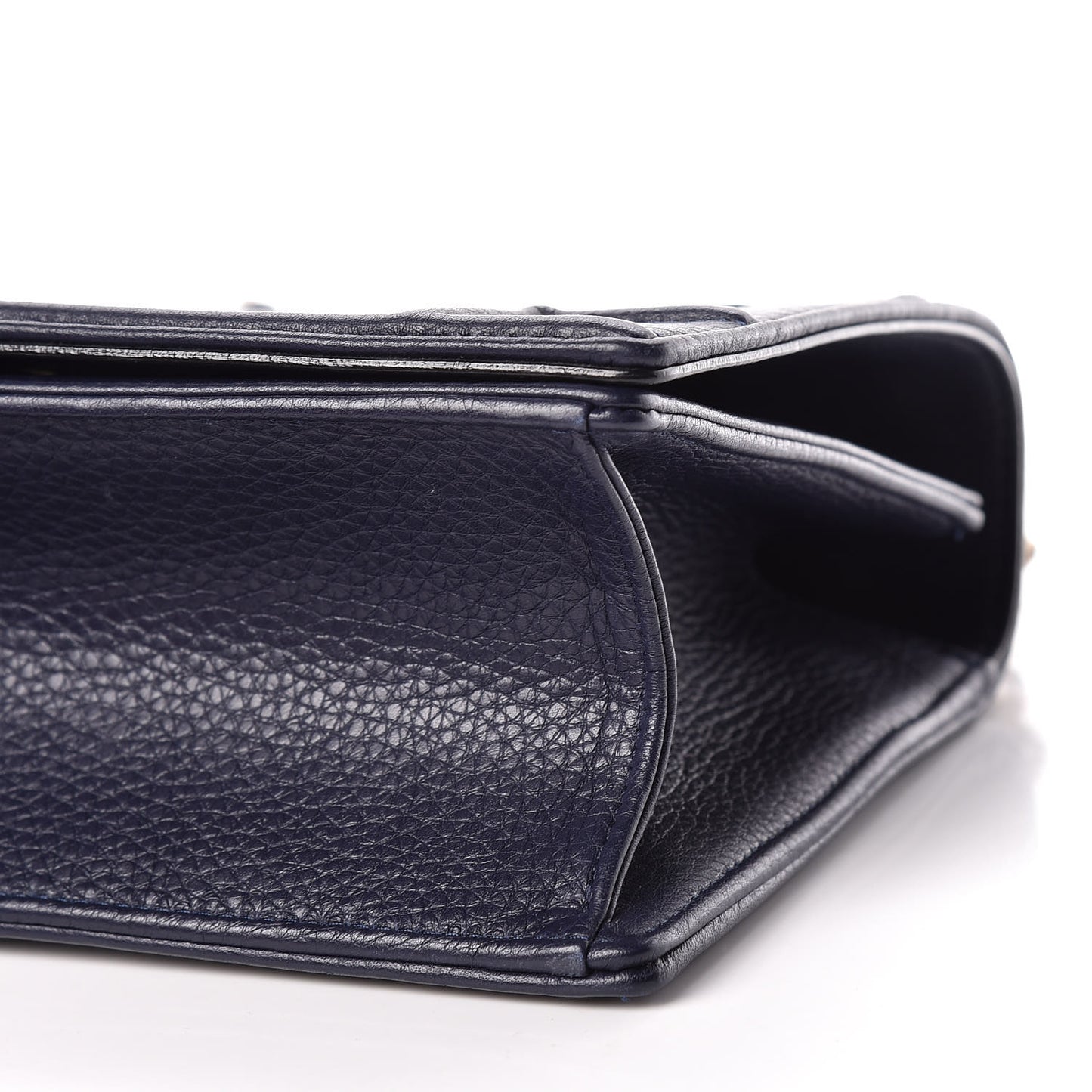 Grained Calfskin Medium Diorama Flap Bag Blue