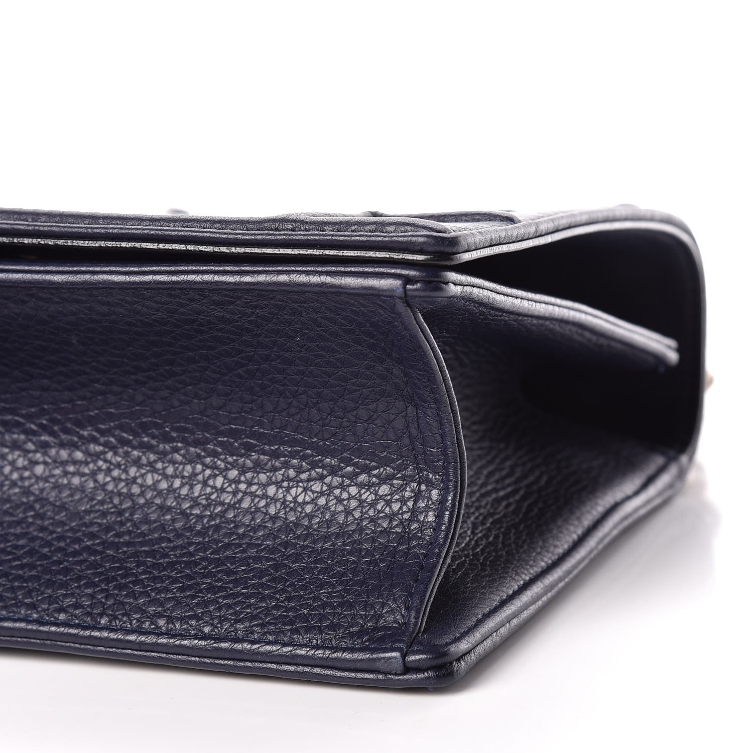 Christian Dior Grained Calfskin Medium Diorama Flap Bag Blue 6 of 12