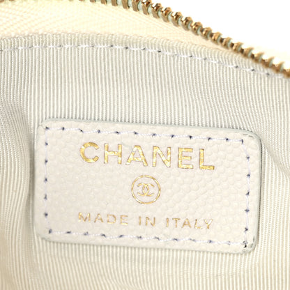 Chanel Caviar Quilted Small Cosmetic Case White 6 of 7