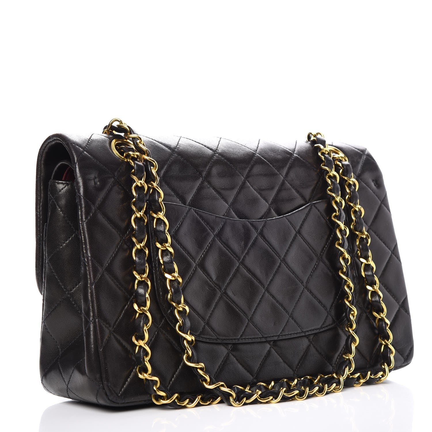 Chanel Lambskin Quilted Medium Double Flap Black 3 of 15