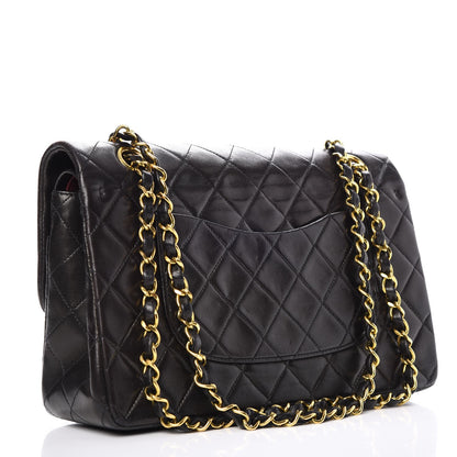 Chanel Lambskin Quilted Medium Double Flap Black 3 of 15