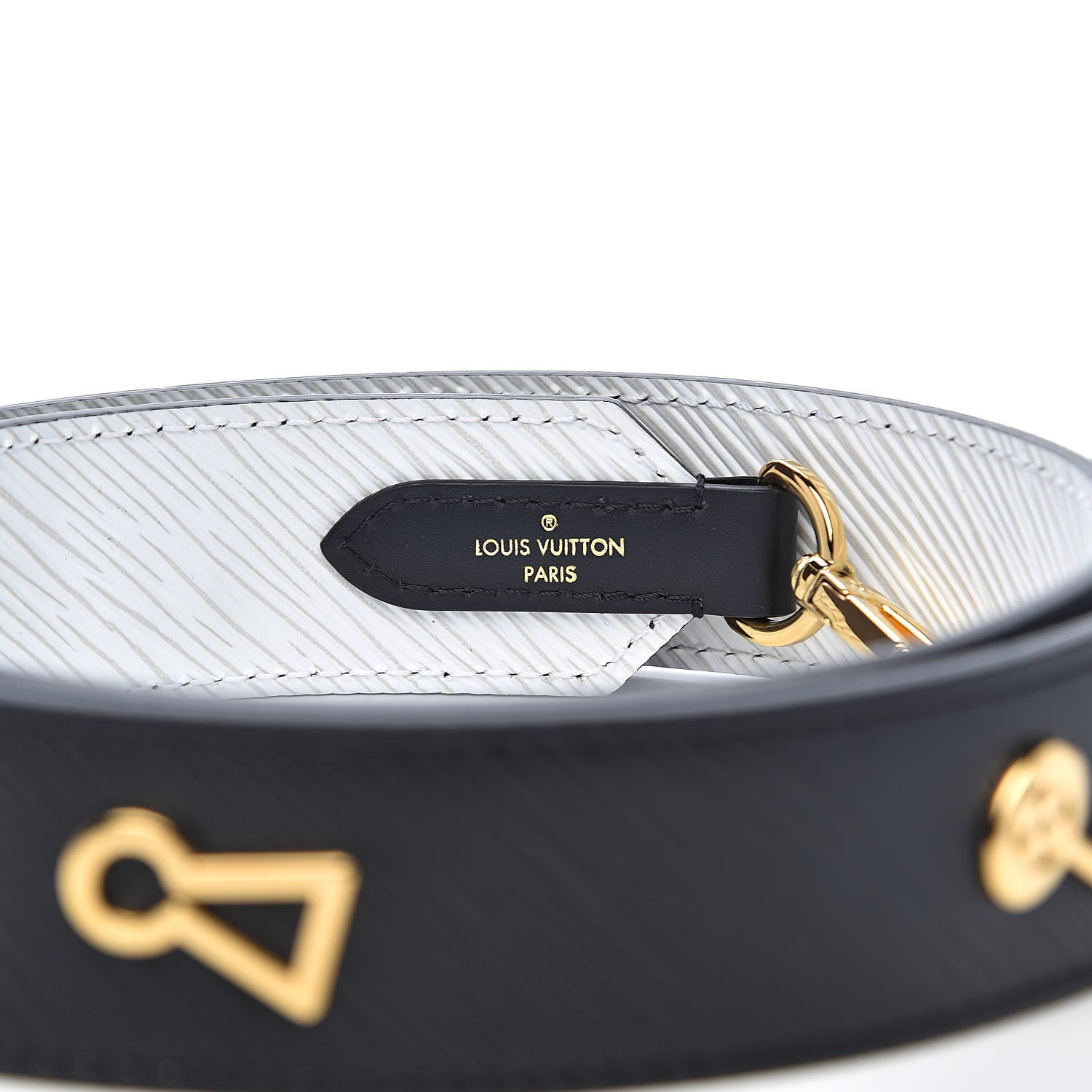 Louis Vuitton Epi Love Lock Shoulder Strap Black White 3 of 3
