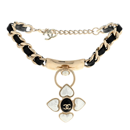 Chanel Lambskin Pearl Resin CC Choker Gold Black 3 of 4