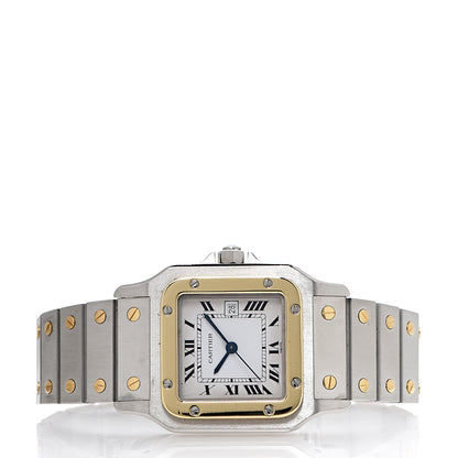 Cartier Stainless Steel 18K Yellow Gold 29mm Santos De Cartier Galbee Automatic Watch 2 of 7