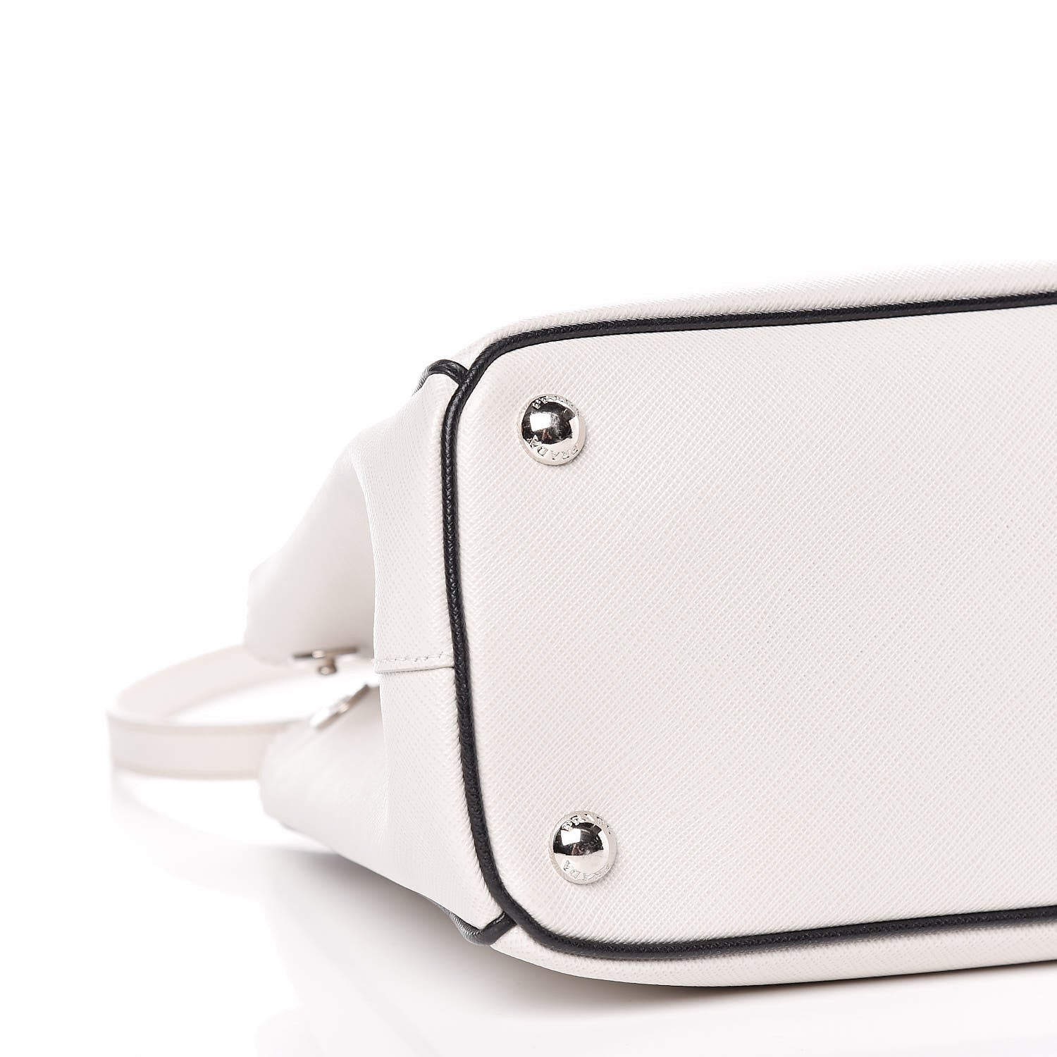 Prada Saffiano Small Galleria Double Zip Tote Talco Black 15 of 16