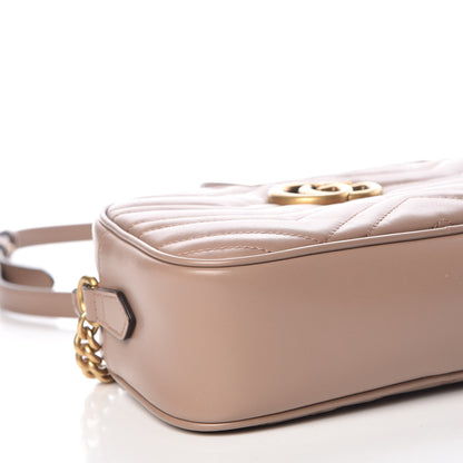 Gucci Calfskin Matelasse Small GG Marmont Chain Shoulder Bag Porcelain Rose 8 of 10