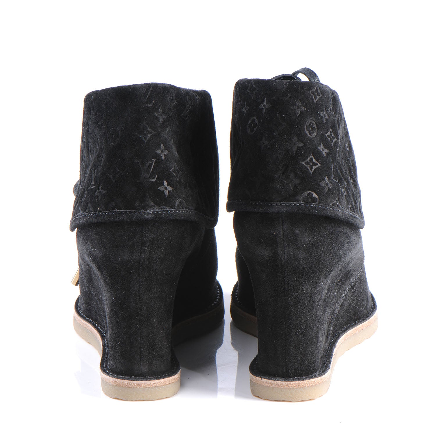 Louis Vuitton Suede Fauvist Low Boots 7.5 Black 4 of 7