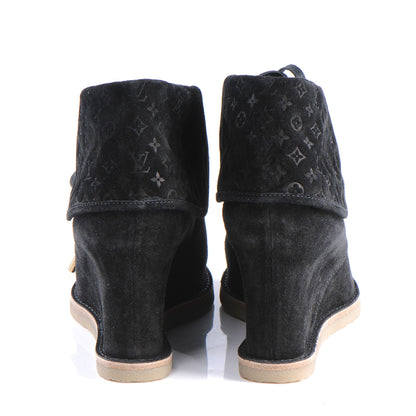 Louis Vuitton Suede Fauvist Low Boots 7.5 Black 4 of 7