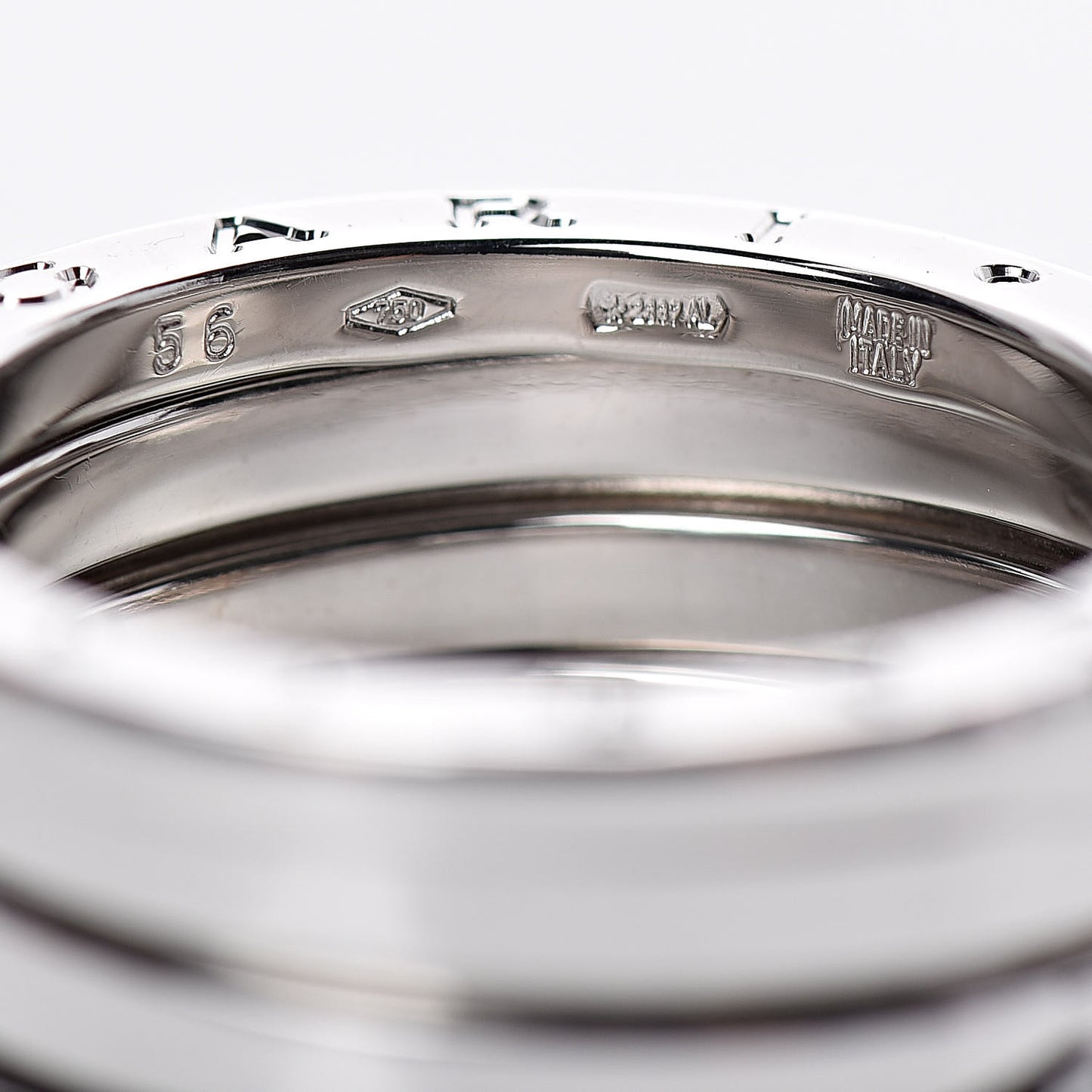 18K White Gold B.Zero1 Three-Band Ring 56 7.5