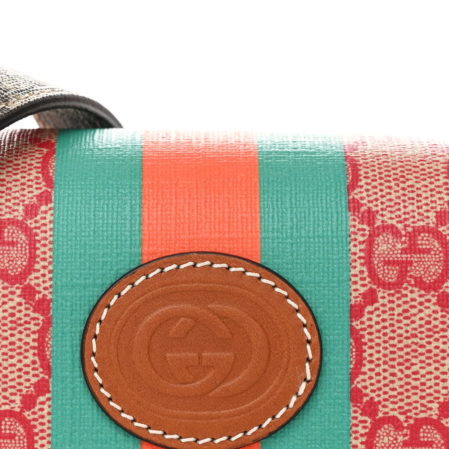 X DANS LE VERT GG Supreme Monogram Cuoio Web Mini Retro Interlocking G Top Handle Beige Rosso Ebony Harness Brown