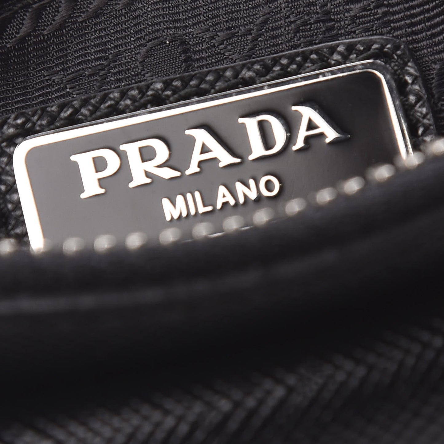 Saffiano Racing Logo Patch Clutch Black Azzurro