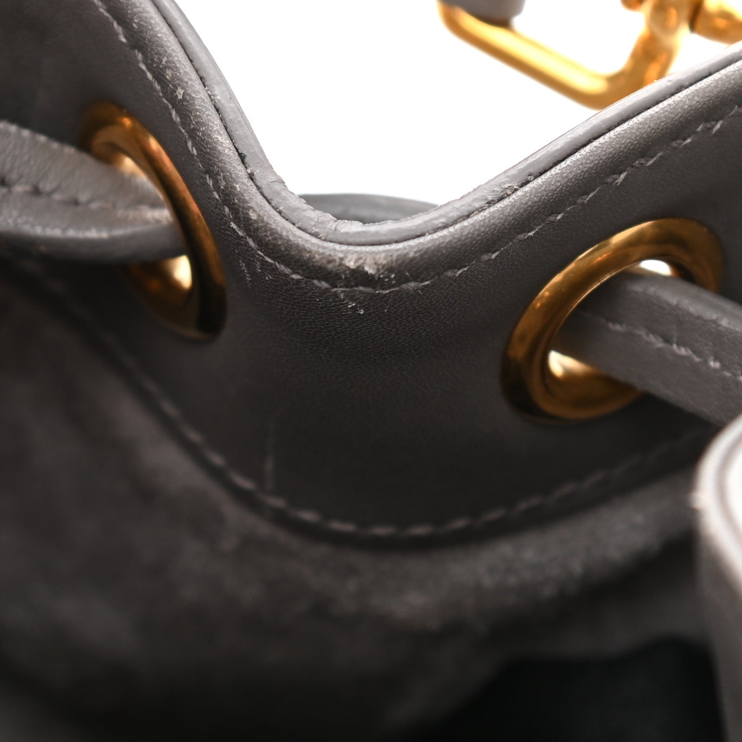 Calfskin Small Emmanuelle Bucket Bag Fog