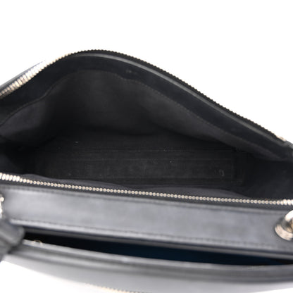 Fendi Vitello Baltico Dolce DotCom Satchel Black Blue Royal 6 of 12