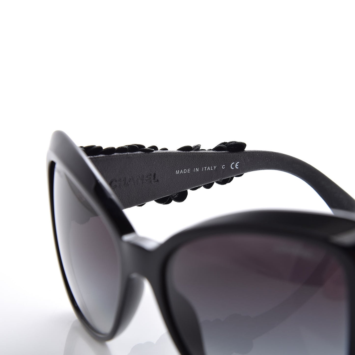 Lambskin Camellia CC Sunglasses 5317-Q Black