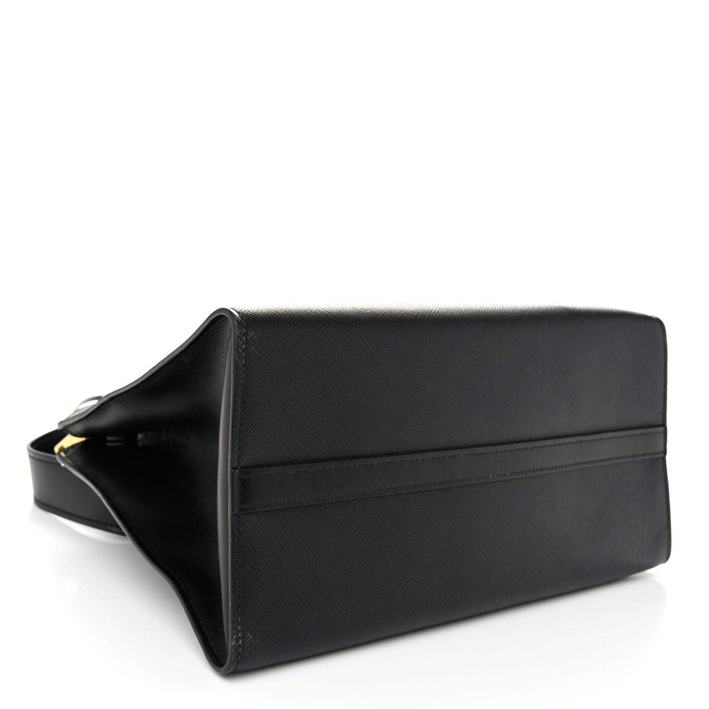 Saffiano City Calfskin Small Paradigme Bag Black