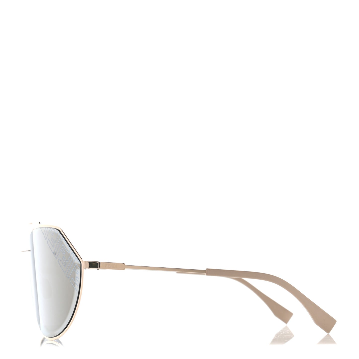 Metal Eyeline Aviator Sunglasses Gold FF M0074/S